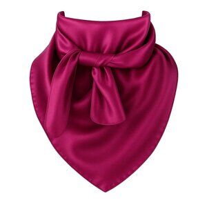 Dark Pink Wild Rag Scarf 35x35 Satin Western Cowgirl Cowboy Bandana
